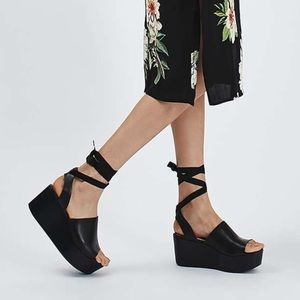 Top shop Ribbon Wrap Platforms